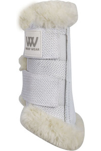 2023 Woof Wear Vision Elegance Sheepskin Brushing Boots WB0080 - White